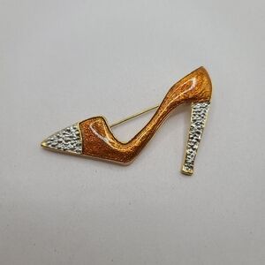 High Heel Stiletto Shoe Brooch Pin